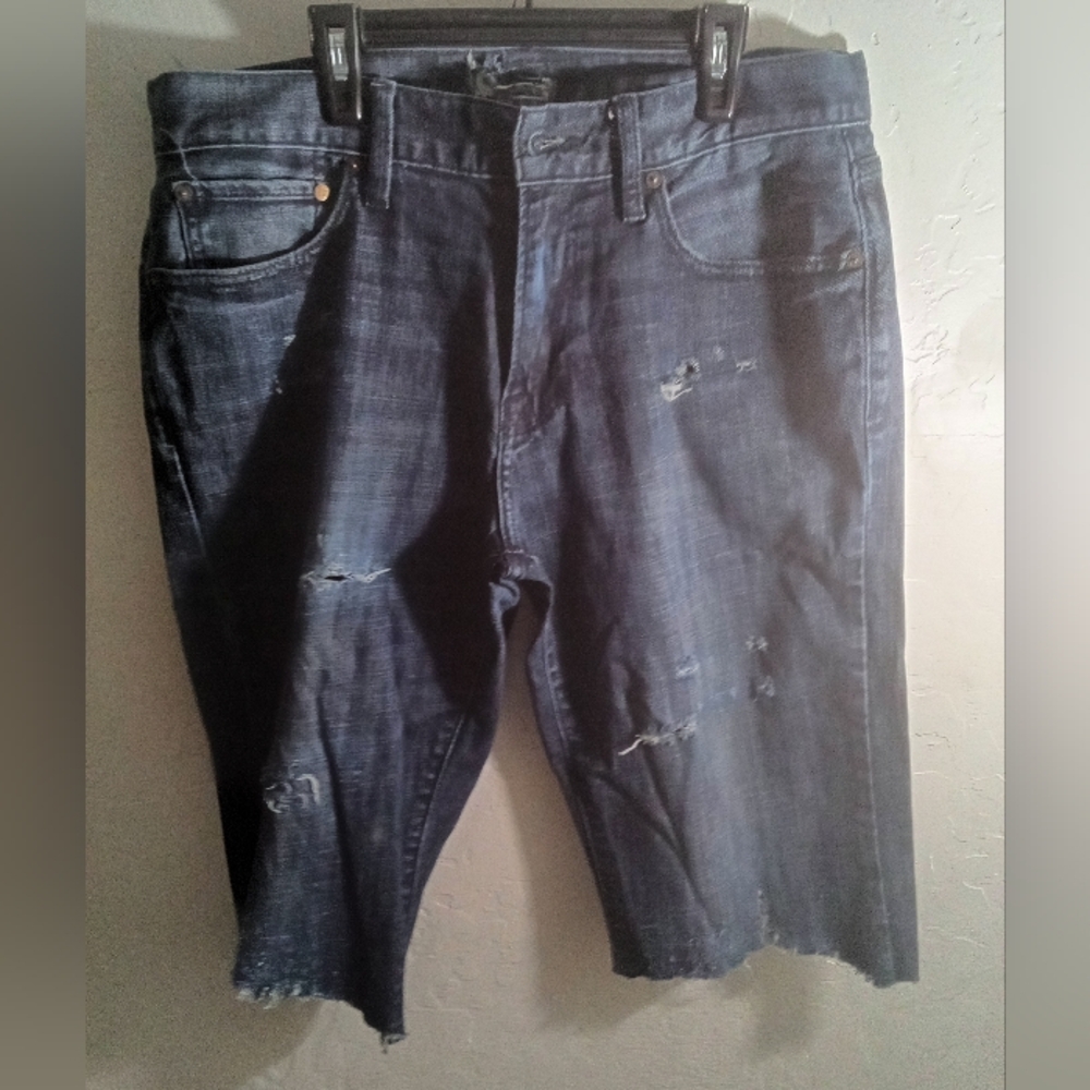 Lucky Brand Dark Wash Denim with Distressed Look Men's Sz 32w